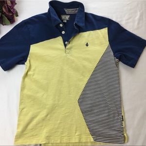 Volcom Blue Yellow Collar Tee for Boy
